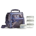 thumbnail image 1 of JAXX by Fit+Fresh, 5pc Meal Prep Lunch Bag, for Adults Insulated Lunch Bag, Camo Plum, 1 of 20