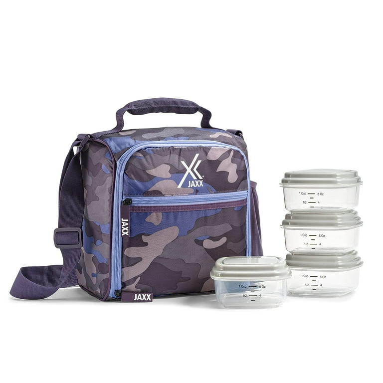 JAXX by Fit+Fresh, 5pc Meal Prep Lunch Bag, for Adults Insulated