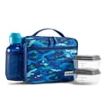 thumbnail image 1 of Fit & Fresh Jasmine Lunch Bag with Water Bottle and Food Storage, Blue Aquatic Camo, 1 of 2