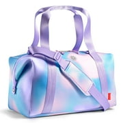 FIT + FRESH Junior Duffel Bag For Kids, Premium Neoprene Dance & Sports Bag, Weekender, Pink Purple