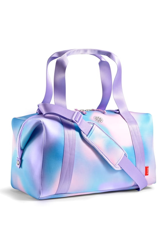 Junior Duffel Bag For Kids, Premium Neoprene Dance & Sports Bag, Weekender, Pink Purple