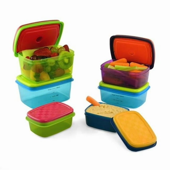 Fit & Fresh Kids 14 Piece Leak-Proof Lunch Container Set