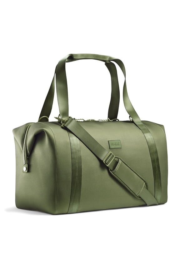Fit & Fresh Premium Neoprene Weekender Bag, Travel Bag Trolley Sleeve, Carry on Duffel Bags, Moss