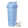 thumbnail image 1 of Fit & Fresh Shaker Bottle, Leak Proof 24 oz Sports Blender Bottle for Supplement Shakes, Light Blue, 1 of 7
