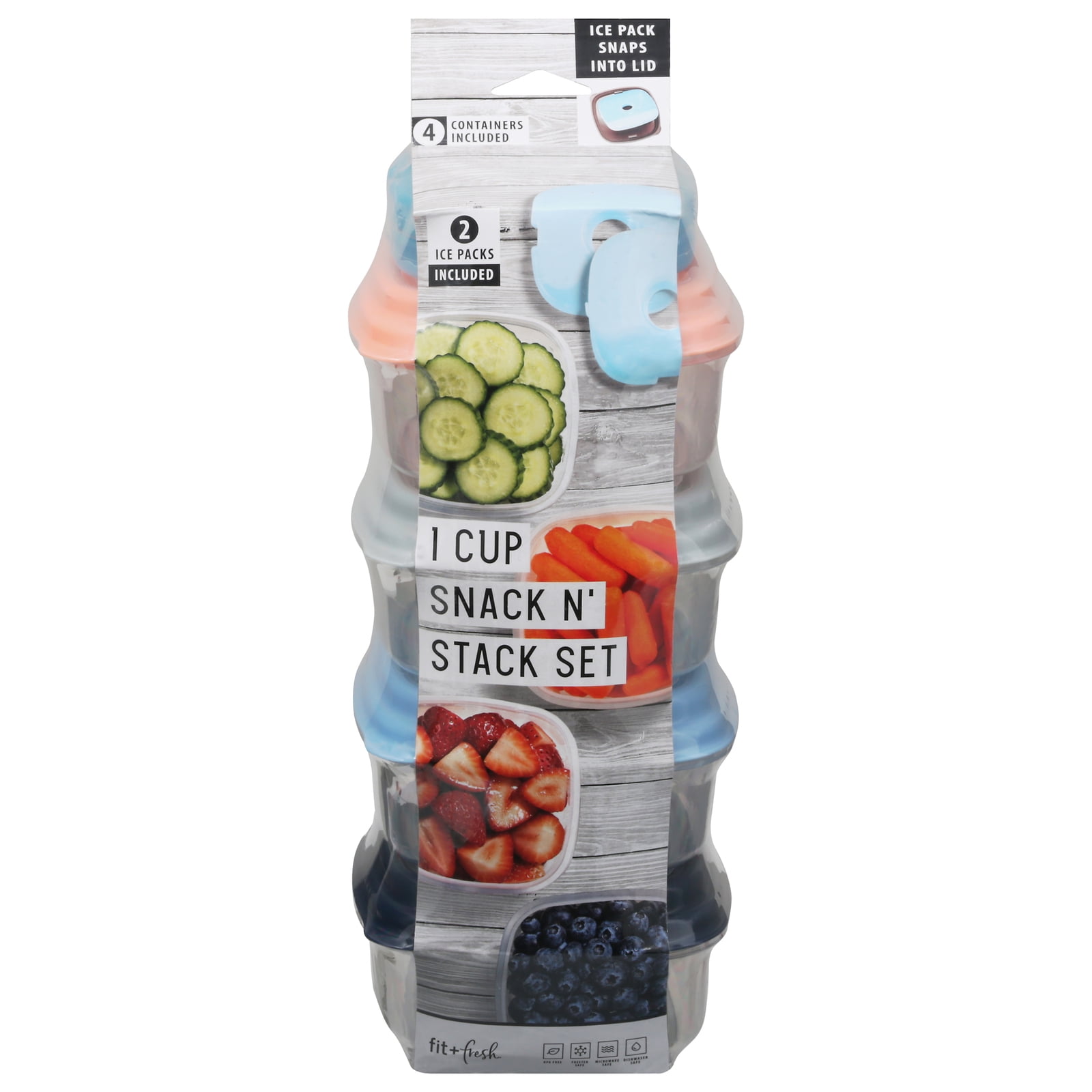 Fit + Fresh Fit & Fresh - Snck Set 1 Cups Lds Icpak - Ea Of 1-5 Ct