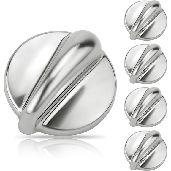 Fit for G-E Profile Stove Knobs WB03K10303 Gas Stove Knobs Replacements - (Not Universal) Surface Burner Control Knob Replace WB03K10208, AH3486484, EA3486484, 1810427 5-Pack