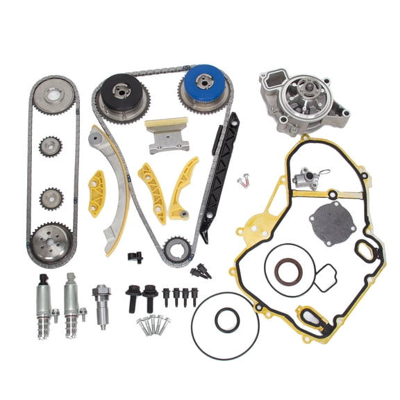 Timing Chain Kit VCT Selenoid Actuator Gear w/ Water Pump for GM 2.0L 2.4L Ecotec