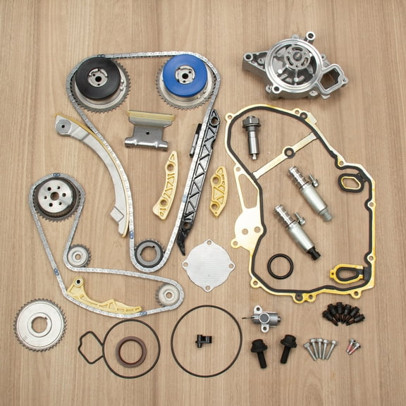 Fit GM 2.0L 2.4L Ecotec Timing Chain Kit VCT Selenoid Actuator Gear w/Water Pump
