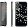 thumbnail image 1 of Shockproof Protective Phone Case Cover for Samsung Galaxy S25 FE, by OneToughShield - Music Notes / Black, 1 of 5