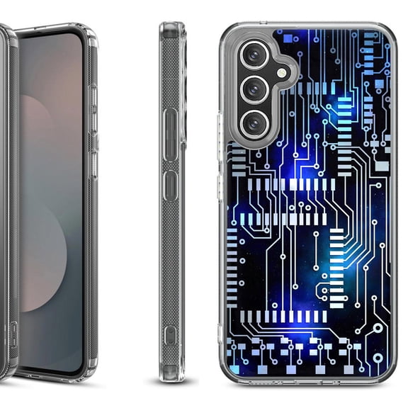 Shockproof Protective Phone Case Cover for Samsung Galaxy S25 FE, by OneToughShield - Cosmos Circuit
