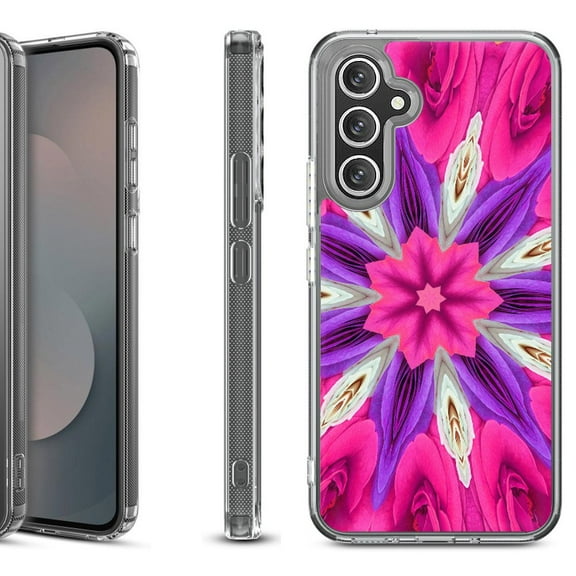 Shockproof Protective Phone Case Cover for Samsung Galaxy S25 FE, by OneToughShield - Kaleidoscope Rose