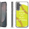 thumbnail image 1 of Shockproof Protective Phone Case Cover for Samsung Galaxy S25 FE, by OneToughShield - Keep Calm Softball, 1 of 5