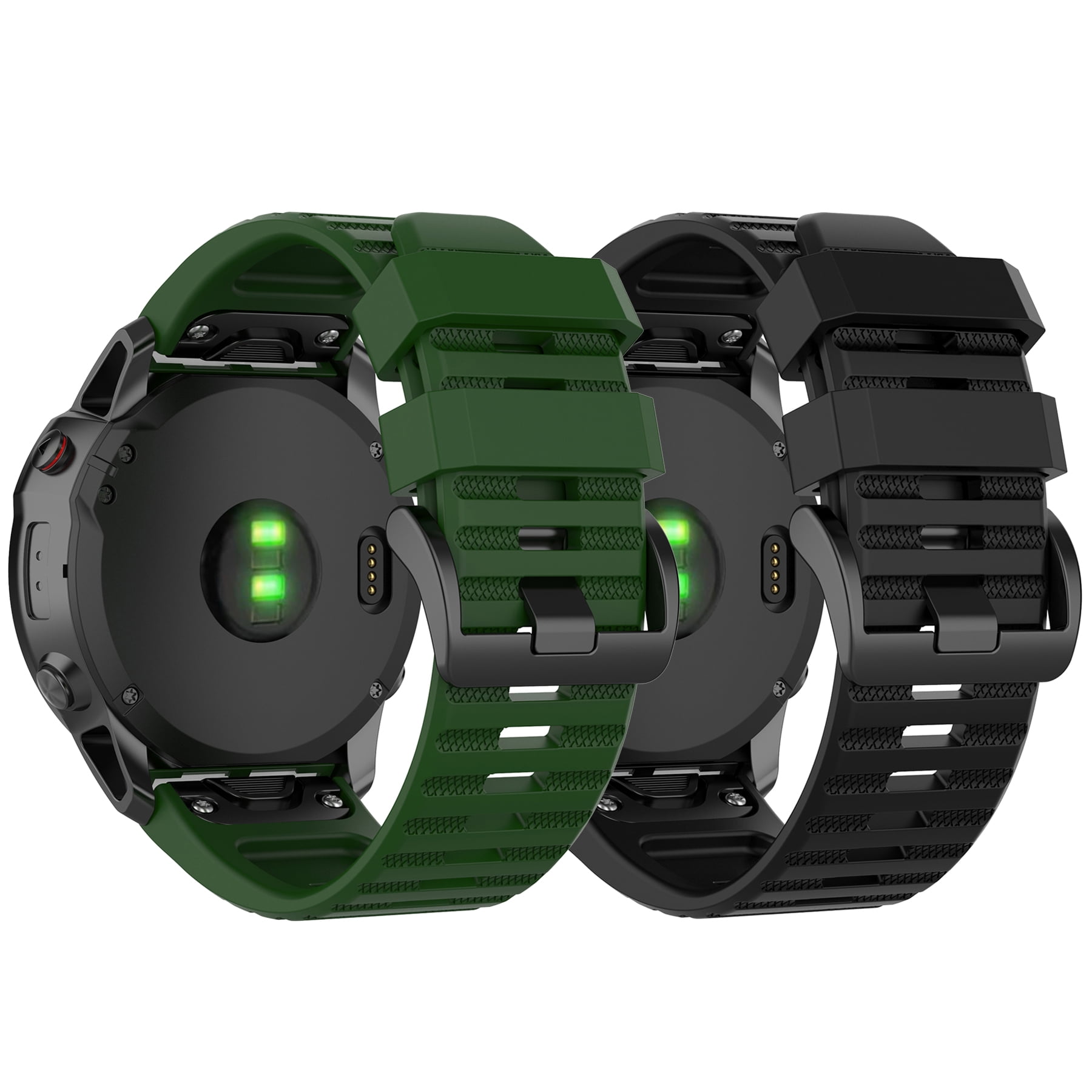 22 26mm Bracelet en silicone pour Garmin Fenix 7x 7 6x 6 Pro Fenix 5x 5 Plus  Forerunner 945 Bracelet Bracelet Quick Release Bracelet-army Green