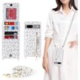 thumbnail image 1 of Fit for Google Pixel 7 Case for Women with Card Holder 6.3" 5G 2022,Pixel 7 Phone Case with Strap, Crossbody Lanyard Cases with Credit Card Slots Kickstand Case,White Leopard, 1 of 13