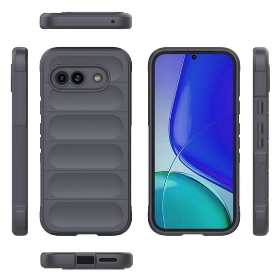 Fit for Google Pixel 8 Case, Anti-Scratch & Fingerprint, Microfiber Liner Shockproof Soft Gel Rubber Silicone Cover Drop Protection Liquid Silicone Grip Case For Google Pixel 8,Darkgray