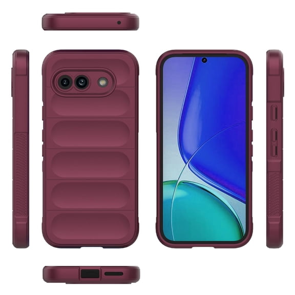 Fit for Google Pixel 9 / 9 Pro Case, Anti-Scratch & Fingerprint, Microfiber Liner Shockproof Soft Gel Silicone Cover Drop Protection Liquid Silicone Grip Case For Google Pixel 9 / 9 Pro,Winered