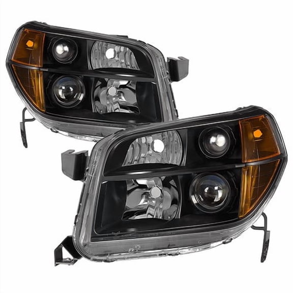 Fit Honda 06-08 Pilot Black Housing Replacement Headlights Pair LX EX EX-L SE-L