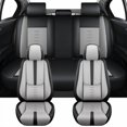 thumbnail image 1 of Fit for Honda 96% Car Models,Full Set Waterproof Leather Seat Covers,Airbag Compatible Car Seat Cushions,Anti-Slip Auto Seat Covers for Cars(Grey-Black), 1 of 6