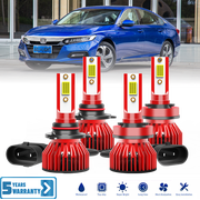 Fit for Honda Accord 2008-2018   9005 H11 LED Headlight Combo 4 Pack, 6,500K Cool White 30,000LM Super Bright, Premium LED High Low Beam Lamp Upgrade Set