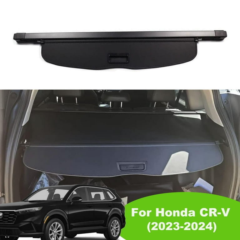 Fit Honda CR-V 2023 2024 Cargo Cover for 5-Seat Honda CR-V 2023-2024 SUV  Accessory Retractable Rear Trunk Privacy Shield Shade, Black 