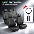 thumbnail image 1 of Fit for Honda HRV/HR-V 2016-2026 Car Seat Covers,Full Set Faux Leather Seat Covers,Airbag Compatible,Breathable,Stretch Fit,Easy Install,Black,2 Row 5 Seats, 1 of 11
