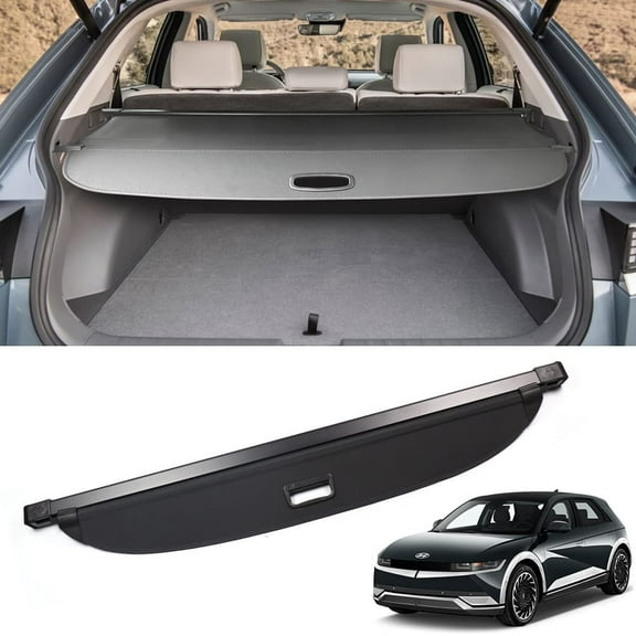 Fit Hyundai Ioniq 5 2022 2023 2024 Cargo Cover For Hyundai Ioniq 5 2022-2024 5-Seat SUV Accessory Retractable Black Rear Trunk Privacy Shade Shield Cover