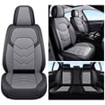 thumbnail image 1 of Fit for Hyundai Santa fe 2025 Seat Cover, Perforated Quilted Leather 5 Seats Full Set Non-Slip Lining Fine Exquisite Workmanship, Black and Gray Car Seat Covers, Suitable for 5-seater cars only, 1 of 9
