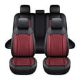 thumbnail image 1 of Fit For Hyundai Tucson Sonata Car Seat Covers, 5 Seats Leatherette Front&Rear Seat Cushion Protector for Hyundai Elantra Sonata loniq Santa Fe Black&Red, 1 of 10