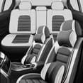 thumbnail image 1 of Fit for INFINITI FX35 2005 Seat Cover, PU Leather 5 Seats Full Set With a Headrest and Lumbar Support Beautify Interior, Gray and White Car Seat Covers, Upgrade the Car's Interior, 1 of 7