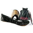 thumbnail image 1 of Fit In Clouds Black Sequin Sparkle Portable Foldable Flats Shoes for Women - Black Sequin 10, 1 of 4