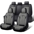 thumbnail image 1 of Fit for Infiniti M45 2003 Seat Cover, Premium Leather Full Set of 5 Seats Scratch Resistant Protect and Upgrade Seats, Black and Gray Car Seat Covers, Upgrade the Car's Interior, 1 of 7