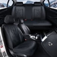 thumbnail image 1 of Fit for JEEP COMPASS 2018, Waterproof Leather 5 Seats Full Set Easy to Clean and Install Beautify Interior, Black Car Seat Covers, Pet Car Seat Covers, 1 of 9