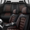 thumbnail image 1 of Fit for JEEP RENEGADE 2017, Leather 5 Piece Full Set With Lumbar Support Protect and Upgrade Seats, Black and Brown Car Seat Covers, Airbag-Compatible, 1 of 7
