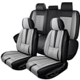 thumbnail image 1 of Fit for JEEP RENEGADE 2021 Seat Cover, Gray and Black Car Seat Covers, Faux Leather Full Set of 5 Seats With Lumbar Support Beautify Interior, Airbag-Compatible, 1 of 8