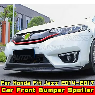 8-Piece Glossy Black Polyurethane Body Kit For Honda Fit/Jazz – Front Lip, Side Skirts, Rear Splitter