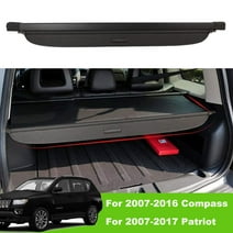 Fit Jeep Compass Patriot 2007-2016 Retractable Cargo Cover for 2007 2008 2009 2010 2011 2012 2013 2014 2015 2016 Jeep Patriot Compass SUV Accessory Black Rear Trunk Security Shade Cover
