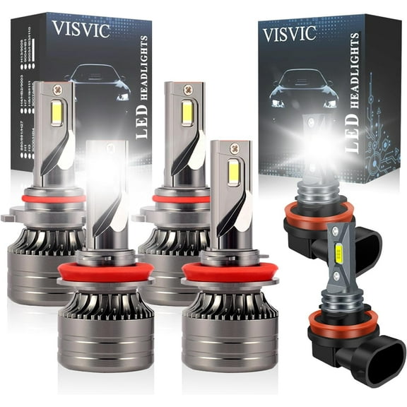 Fit For Jeep Grand Cherokee 2014 2015 2016 2017 2018 LED Headlight Bulbs, 9005 High Beam H11 Low Beam LED Headlights + H11 Fog Light LED Bulbs Kit, 6500K White, Plug and Play, Pack of 6