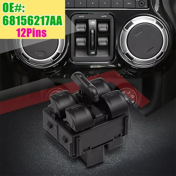 Fit Jeep Wrangler JK JL 2012-2018 4 Door Center Power Window Switch 68156217AA^^