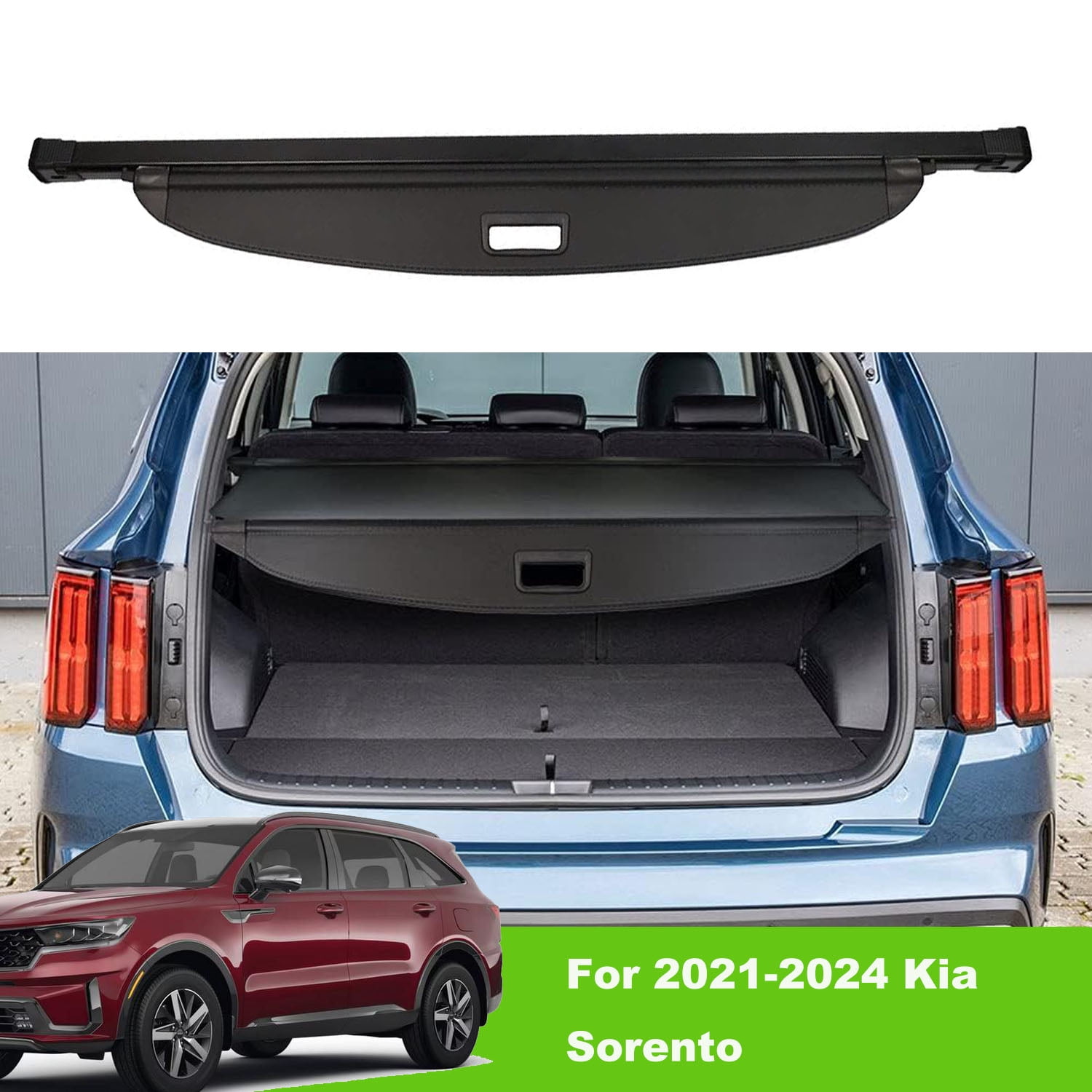 Fit Kia Sorento 20212024 Retractable Cargo Cover for 2021 2022 2023