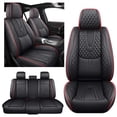 thumbnail image 1 of Fit for Kia Sportage 2014 Seat Cover, Leather Full Set of 5 Seats With Lumbar Support Protect and Upgrade Seats, Black and Red Trim Car Seat Covers, Airbag-Compatible, 1 of 9
