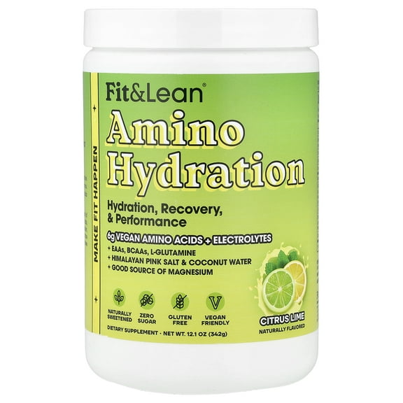 Fit & Lean Amino Hydration, Citrus Lime, 12.1 oc (342 g)