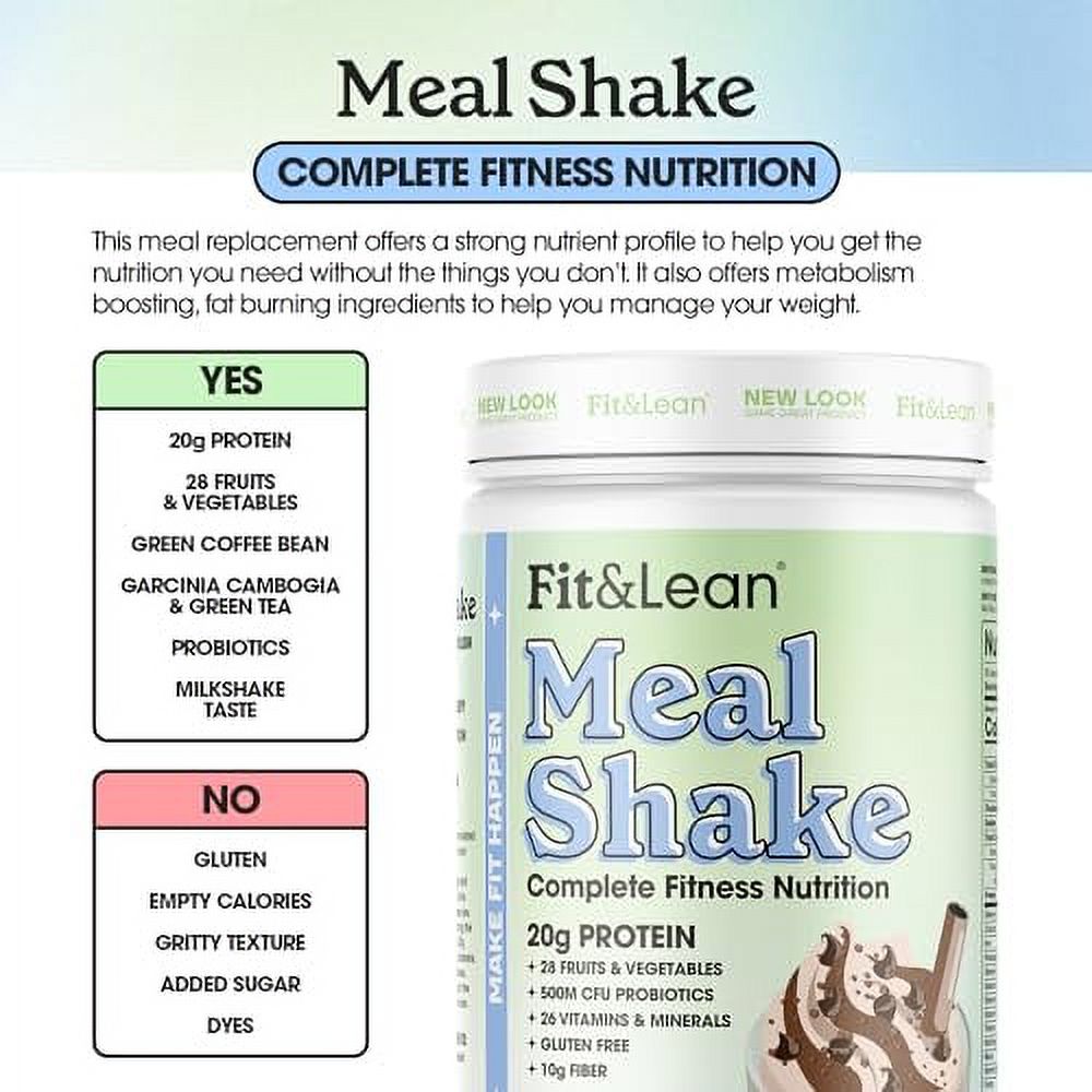 Fit & Lean Meal Shake, Fat Burning Meal Replacement, Protein, Fiber