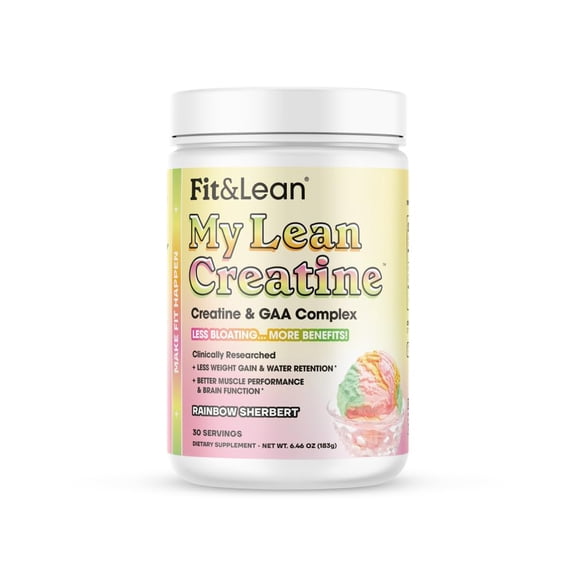 Fit & Lean My Lean Creatine Powder Complex For Women, Rainbow Sherbert, 7.2 oz