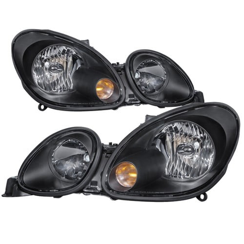 Fit Lexus 98-05 GS300 GS400 GS430 Black Housing Replacement Headlights Pair Set