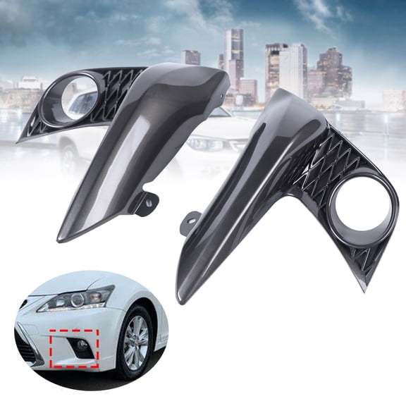 Fit Lexus CT200h F-Sport 2014-2017 Front Grills LED Bumper Fog Lamp Cover Bezels Black 35*16*29cm