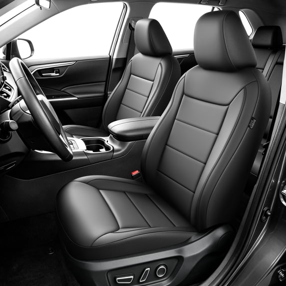 Fit for Lexus ES 350 300H 2007-2026 Car Seat Covers,Full Set Faux Leather Seat Covers,Stretch Fit,Non-Slip,Breathable,Airbag Compatible,Black,2 Row 5 Seats
