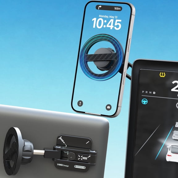 Fit MagSafe Car Mount for Dashboard, Tesla Screen & Desk, All-Metal Magnetic Phone Holder, Foldable 3-Axis 360 Adjustable Mount with Strong Magnets for iPhone 17/16/15/14/13/12 Pro Max