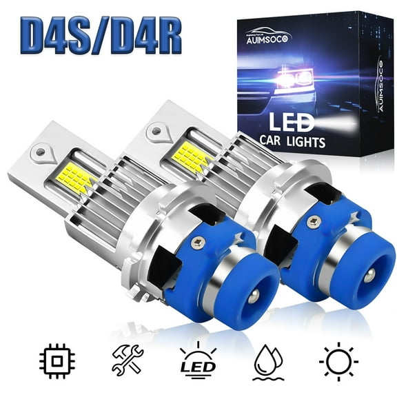 Fit For Mazda 3 2014-2016 D4S D4C D4R Hi-Lo Bulbs LED Car Lamp Lights 2Pcs Combo Super Bright White Kit 6000k 20000LM 50000 Hours Lifespan High Power Lamps