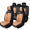 thumbnail image 1 of Fit for Mazda 96% Models Waterproof Soft Leather Car Seat Protectors Anti-Slip Car Interior Accessories(Black+Orange,Standard,5PCS Full Set Seat Covers)All-Weather Fabric, 1 of 6