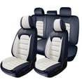 thumbnail image 1 of Fit for Mazda 96% Models Waterproof Soft Leather Car Seat Protectors Anti-Slip Car Interior Accessories(Blue+White,Standard,5PCS Full Set Seat Covers)All-Weather Fabric, 1 of 6